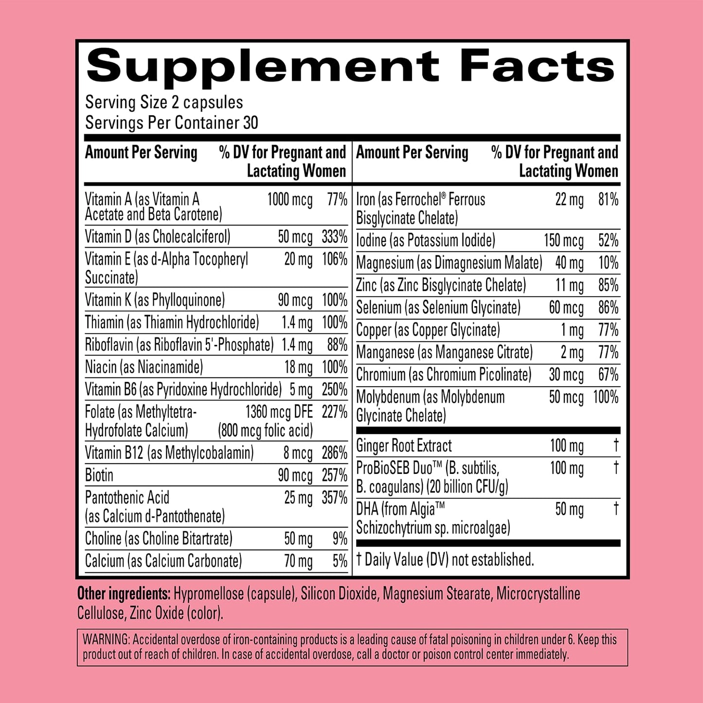 Hyland's Naturals Easy Morning Prenatal Multivitamin + Digestive Health & Morning Sickness Relief Hyland's