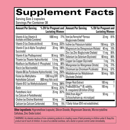 Hyland's Naturals Easy Morning Prenatal Multivitamin + Digestive Health & Morning Sickness Relief Hyland's