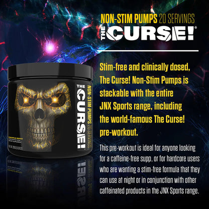 THE CURSE! JNX Sports Non-Stim Pumps Pre-Workout Supplement - Maximum Power THE CURSE!