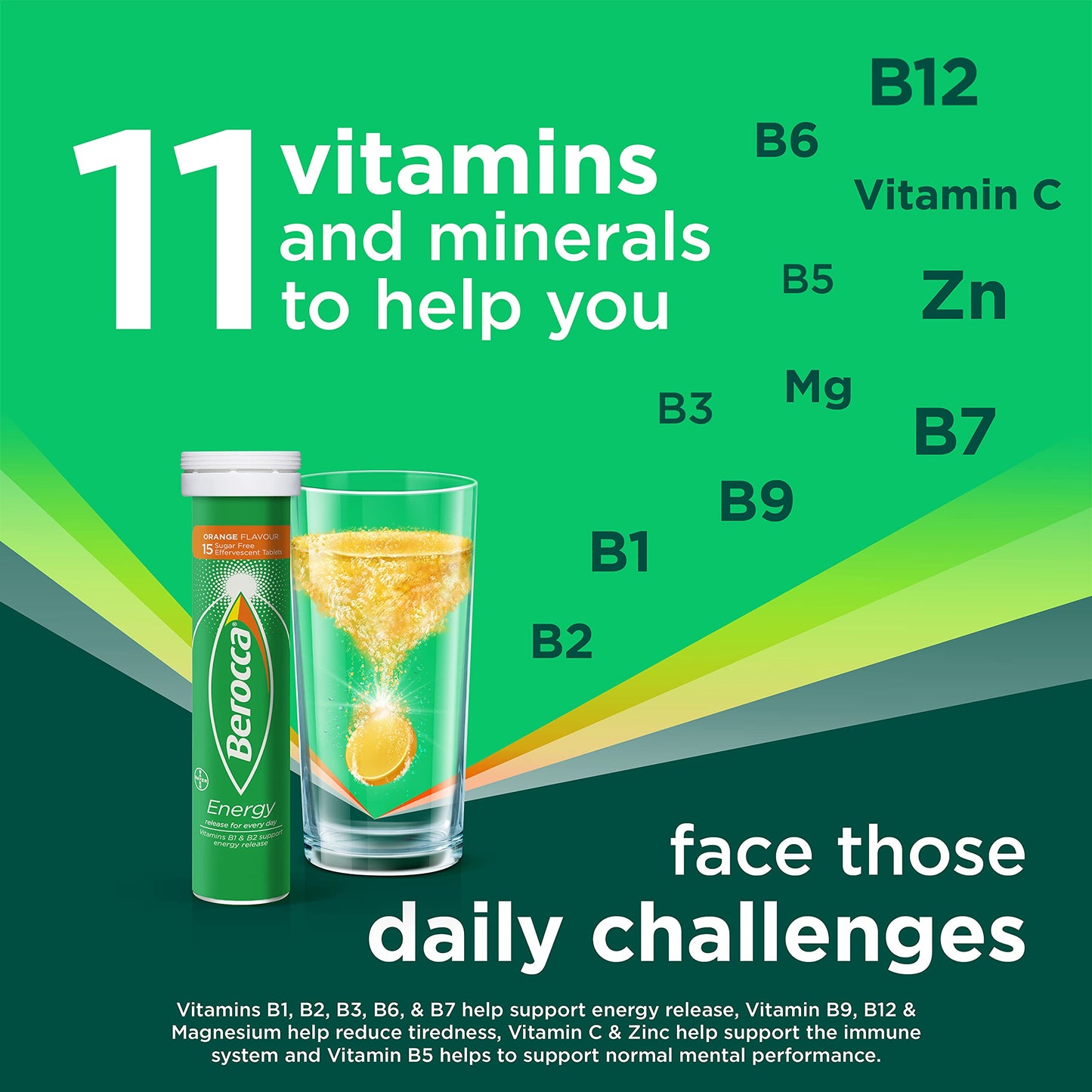 Berocca Vitamin C Effervescent Tablets, with Magnesium, Vitamin B12 and Vitamin B BeroccaBuy Supplements Australia