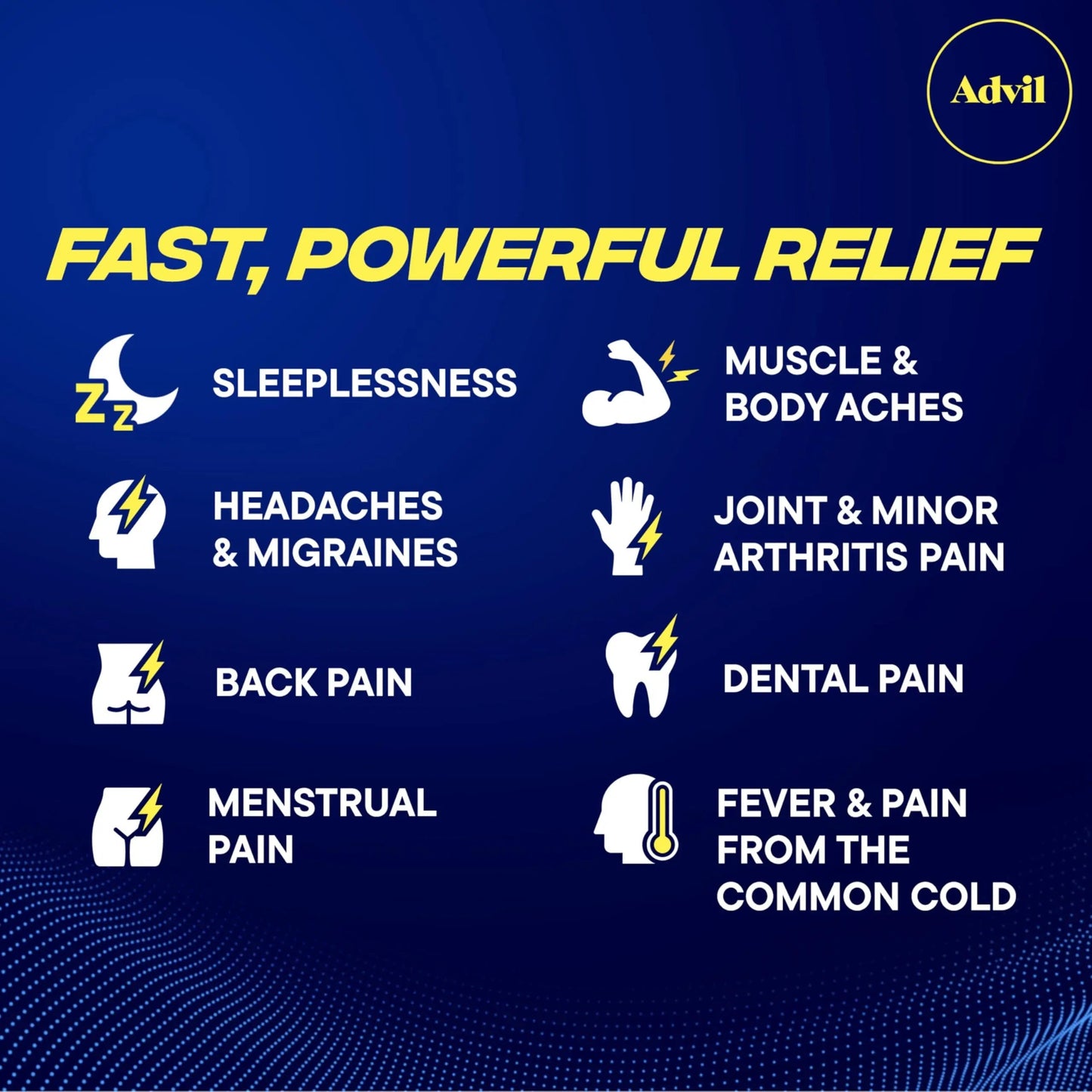 Advil PM Pain Reliever and Nighttime Sleep Aid, Pain Medicine with Ibuprofen for Pain Relief and Diphenhydramine Citrate for a Sleep Aid - 80 Coated Caplets AdvilBuy Supplements Australia