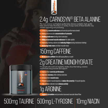 Proven4 Pre Workout Powder for Men and Women with Creatine - Beta Alanine - Caffeine Proven4 Sport