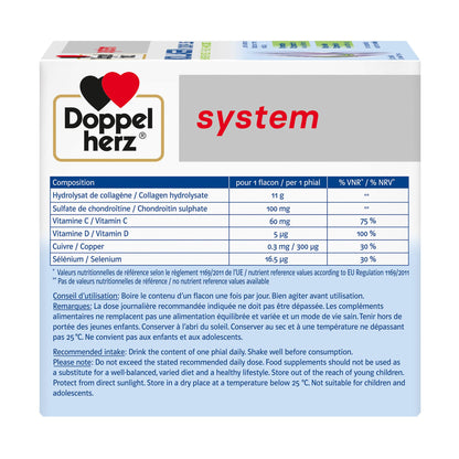 Doppelherz - Kollagen 11000 Plus - Collagen hydrolysate, chondroitin Sulphate, Vitamins C and D and Trace Elements DoppelherzBuy Supplements Australia