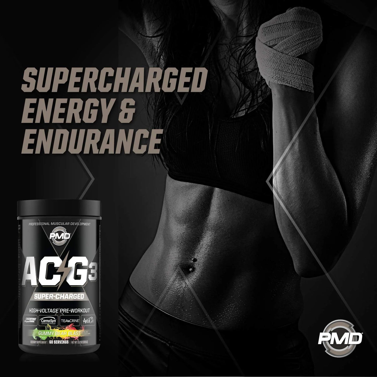 PMD Sports ACG3 Supercharged - Pre Workout - Powerful Strength, High Energy, Maximize PMD