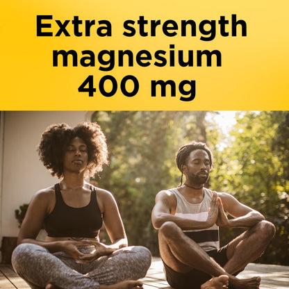 Nature Made Magnesium Oxide 400 mg Softgels, Extra Strength Magnesium Supplements for Men and Women, Support for Muscle, Nerve, Bone and Heart, 110 Day Supply Nature MadeBuy Supplements Australia