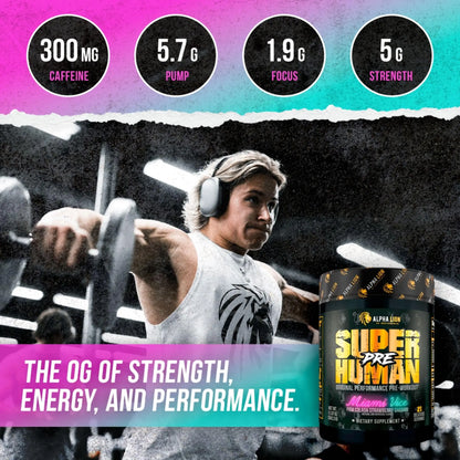 ALPHA LION Superhuman Pre Workout Powder & Post Workout Recovery Bundle, Sustained ALPHA LION