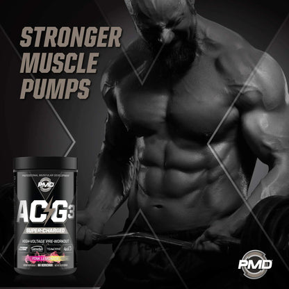 PMD Sports ACG3 Supercharged - Pre Workout - Powerful Strength, High Energy, Maximize PMD
