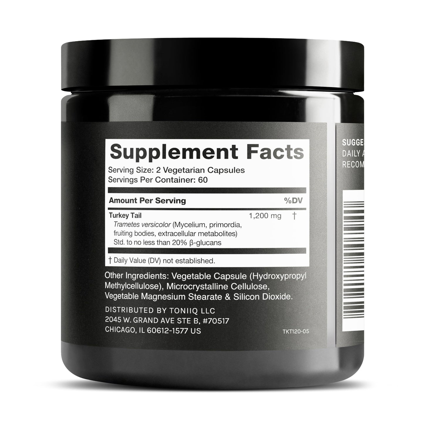 Toniiq Turkey Tail Mushroom Capsules - Ultra High Potency with 20% Beta Glucans - Highly Concentrated - Third-Party Lab Tested - 120 Capsules Toniiq buy supplements Au