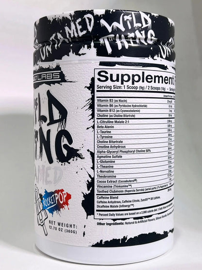 Assault Labs Wild Thing Pre Workout Powder Blend of Di-Citrulline Malate,Beta Alanine Assault Labs