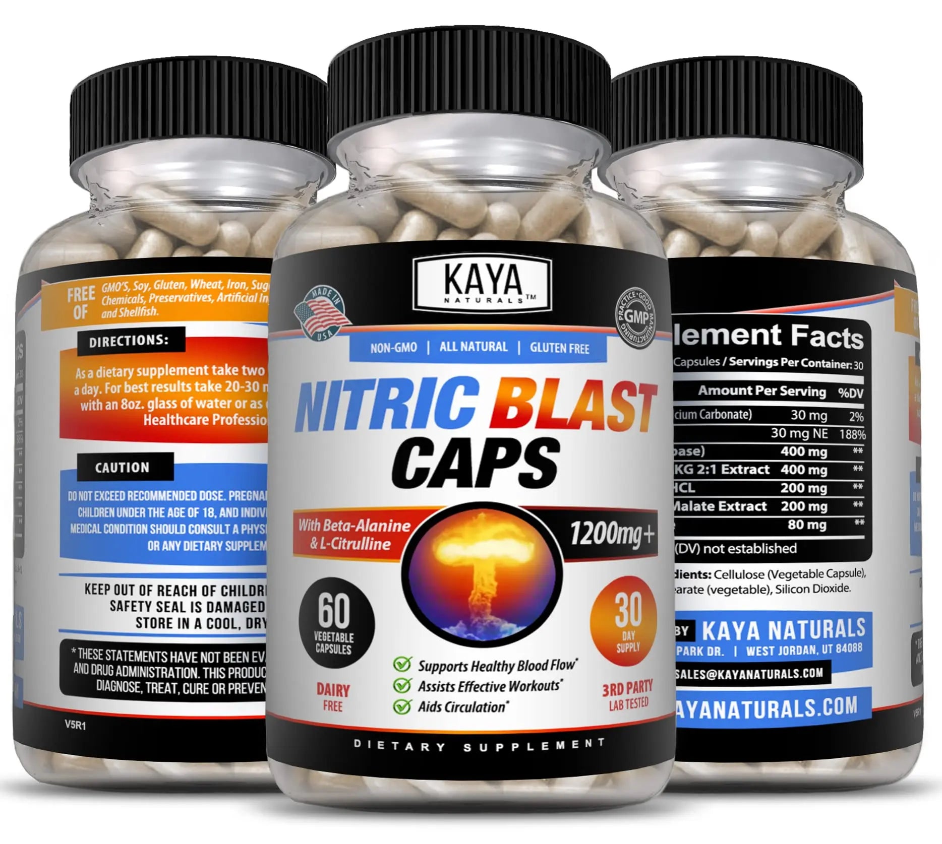 Kaya Naturals - Nitric Blast Potent All-Natural Herbal Supplement for Maximum Health Benefits Kaya Naturals