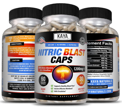 Kaya Naturals - Nitric Blast Potent All-Natural Herbal Supplement for Maximum Health Benefits Kaya Naturals