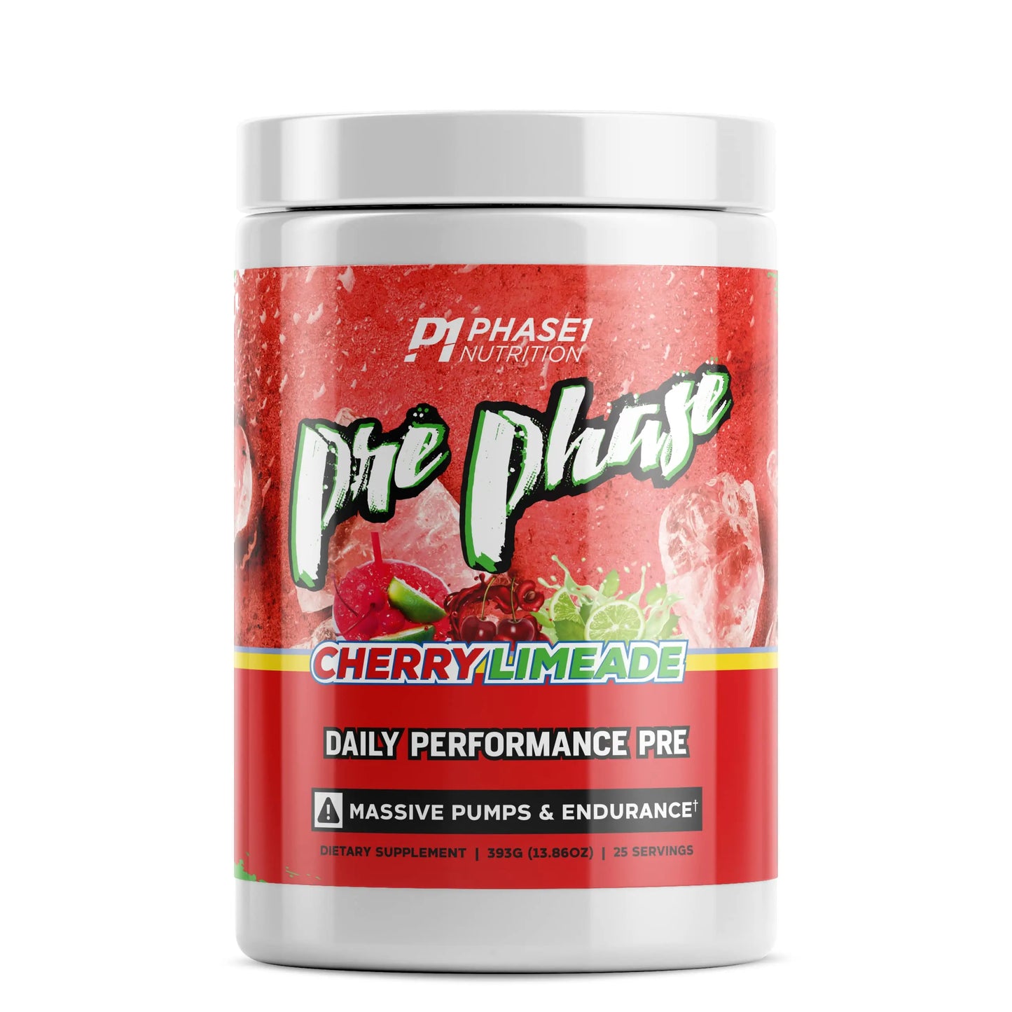 Pre Phase Daily Driver Preworkout - Phase 1 Nutrition (Cherry Limeade, 25 Servings) Phase One Nutrition