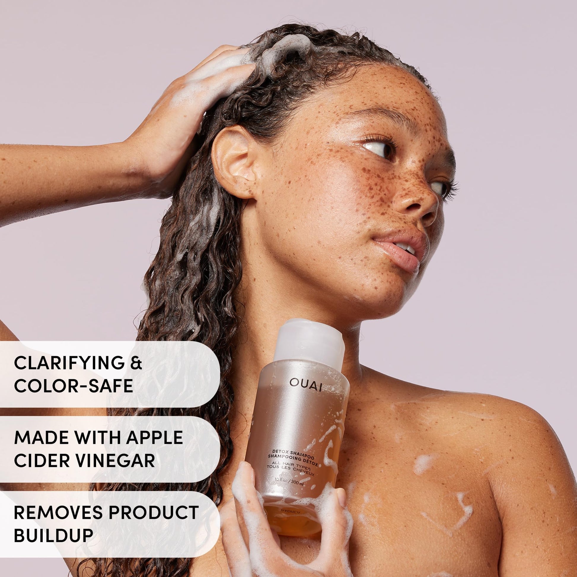 OUAI Detox Shampoo - Clarifying Shampoo for Build Up, Dirt, Oil, Product and Hard Water - Apple Cider Vinegar & Keratin for Clean, Refreshed Hair - Sulfate-Free Hair Care (10 oz) OUAIBuy Supplements Australia