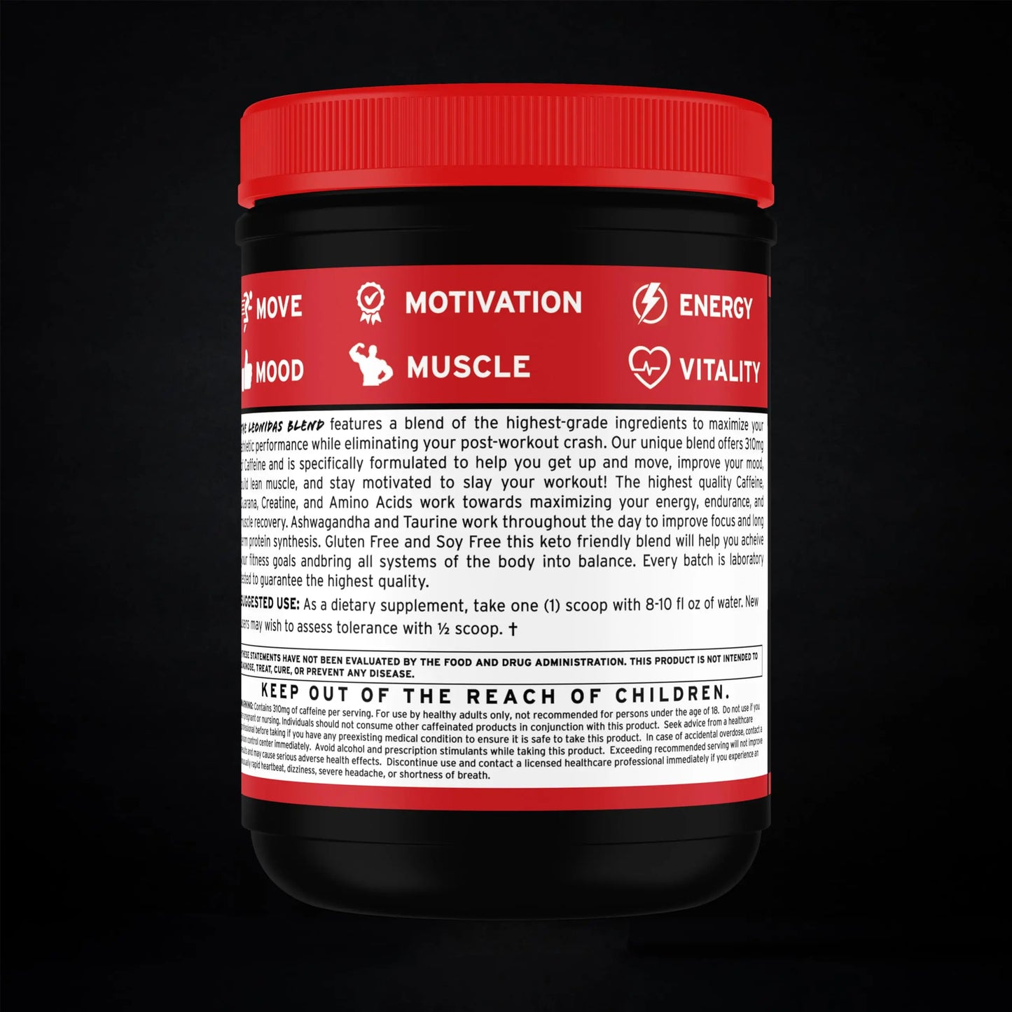 Spartan Fit Nutrition Pre-Workout Powder -Berry Flavor with Full Serving of Creatine +310mg Generic