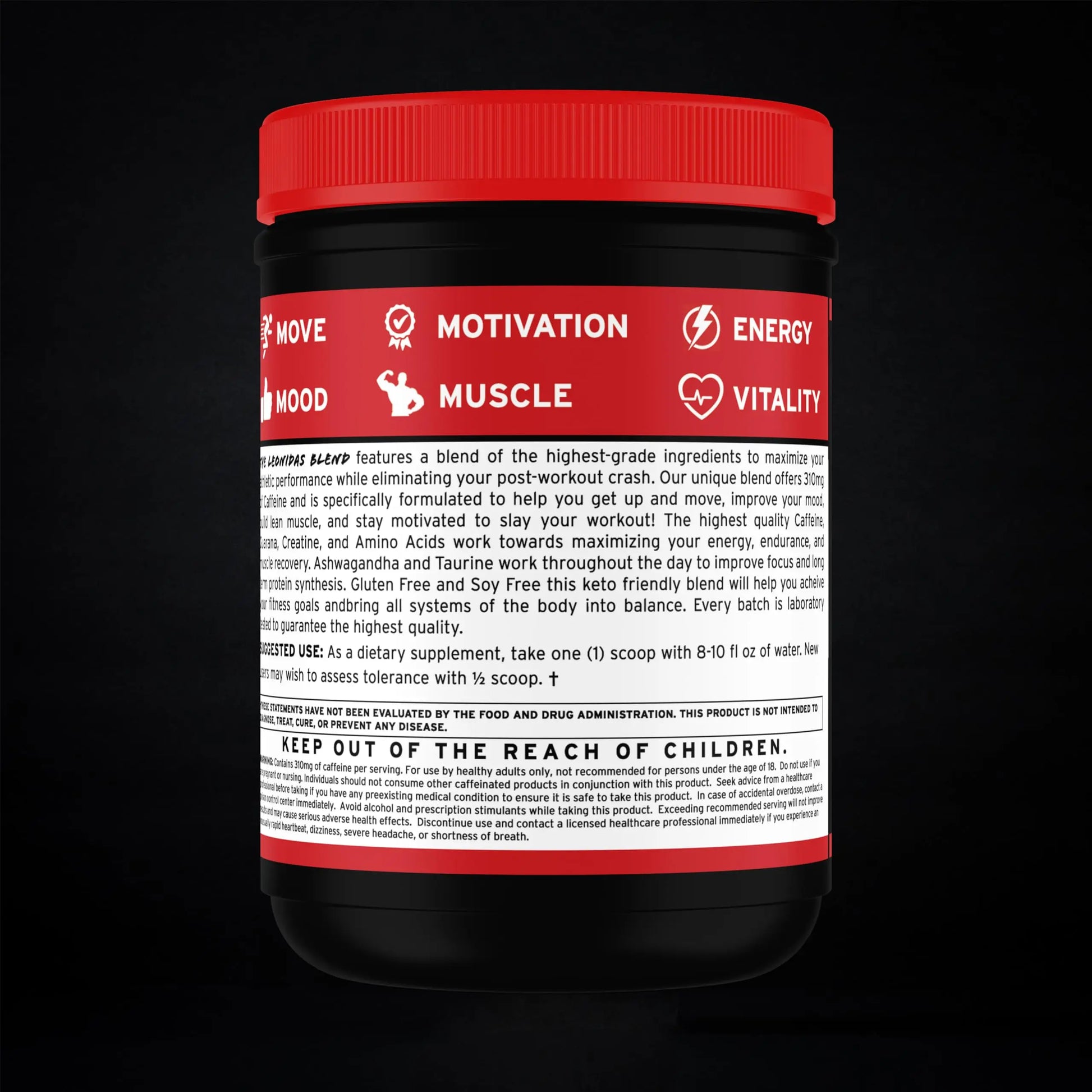 Spartan Fit Nutrition Pre-Workout Powder -Berry Flavor with Full Serving of Creatine +310mg Generic