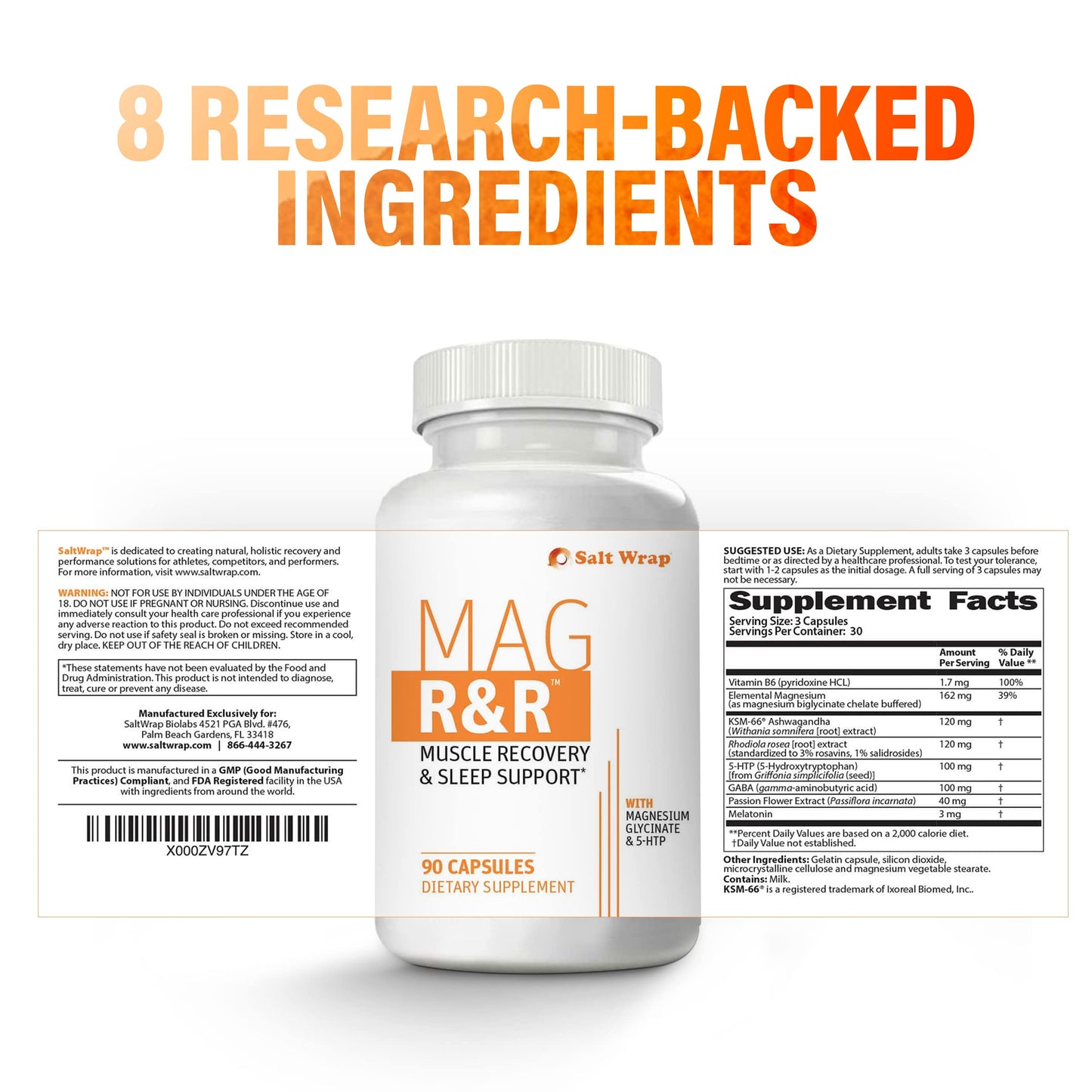 SaltWrap Mag R&R - Nighttime Muscle Cramps Support, Natural Sleep Support for Adults SaltWrapBuy Supplements Australia