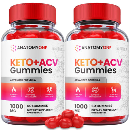 (2 Pack) Anatomy One Keto Gummies, Anatomy One Keto Acv Gummies, Anatomyone Keto Healthly