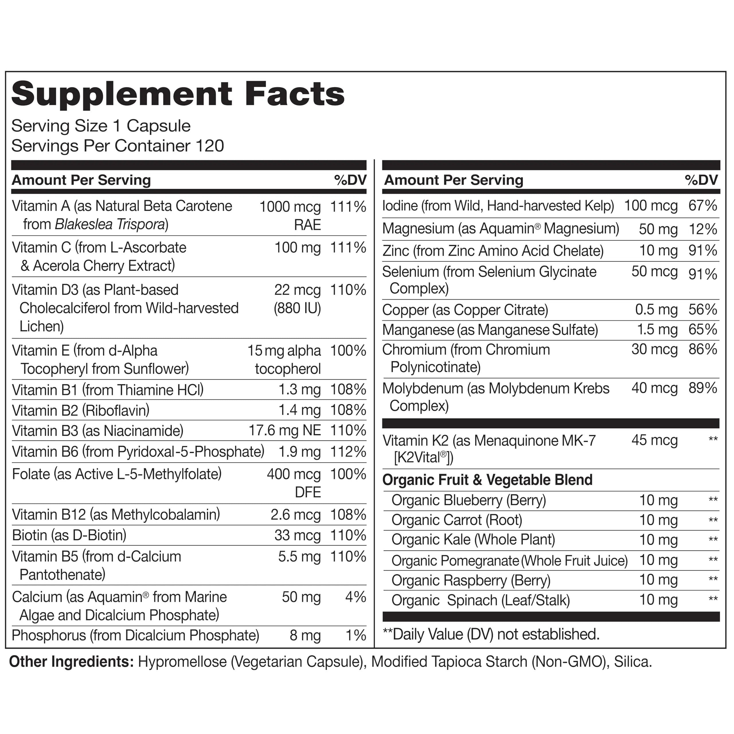 NATURELO One Daily Multivitamin for Men, 120 Vegetarian Capsules One Daily Multivitamin for Women NATURELO