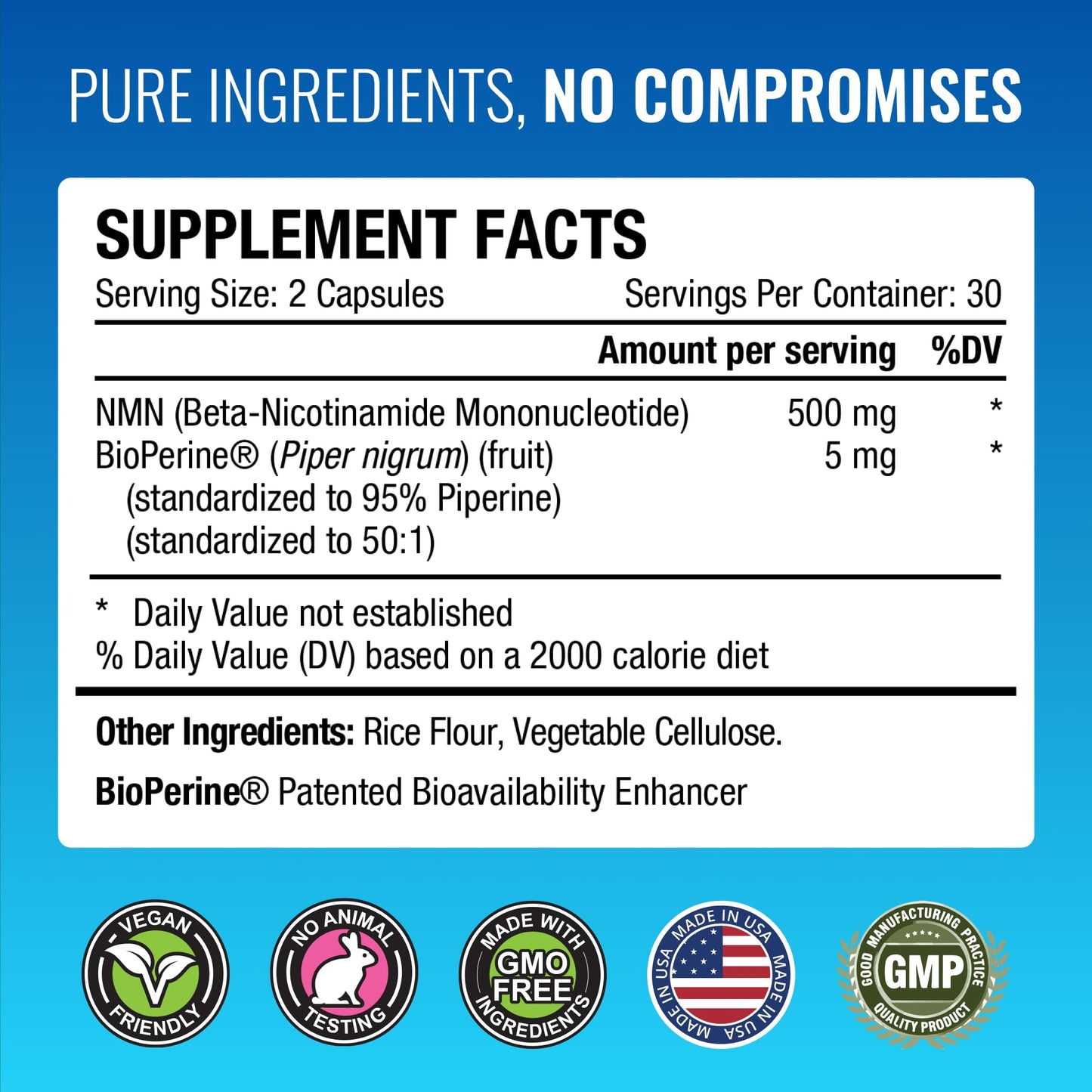 Approved Science NMN - 500mg Stable NMN - Cellular Energy, Healthy Aging - Pack of 1 - Made in USA - Vegan Approved ScienceBuy Supplements Australia