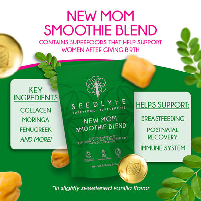 seedlyfe New Mother Postnatal Supplement Care Bundle - Lactation Superfood Smoothie seedlyfe