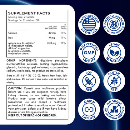 ILIVA Magnesium Glycinate 400mg -Triple Magnesium Complex (Glycinate+Malate+Citrate) - Chelated High Absorption Tablets for Sleep Support, Muscle Recovery, Bone Health, Energy&Calm - Vegan,120 Count ILIVA buy supplements Au