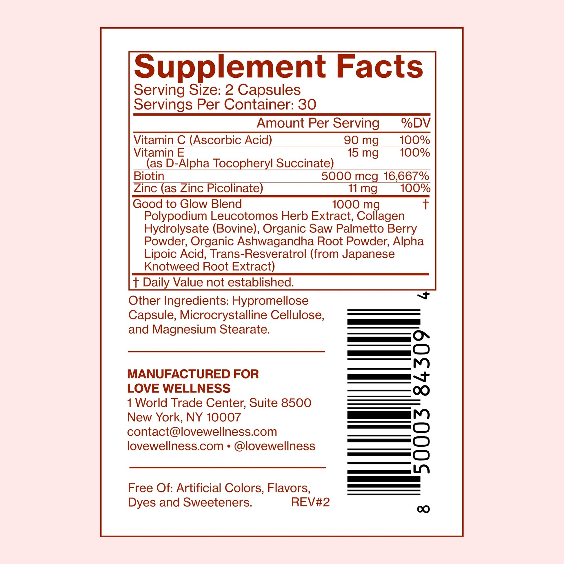Love Wellness Good to Glow | Collagen Supplement with Biotin, Vitamin C, E, Ashwagandha & Zinc | Promotes Smooth, Glowing & Clear Skin | Enhances Smoothness & Promotes Healthy Skin | 60 Count Love WellnessBuy Supplements Australia