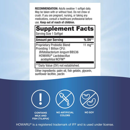 Probiotic Pearls Acidophilus Once Daily Probiotic Supplement, 1 Billion Live Cultures, Survives Stomach Acid, No Refrigeration, 90 Softgels Nature's WayBuy Supplements Australia