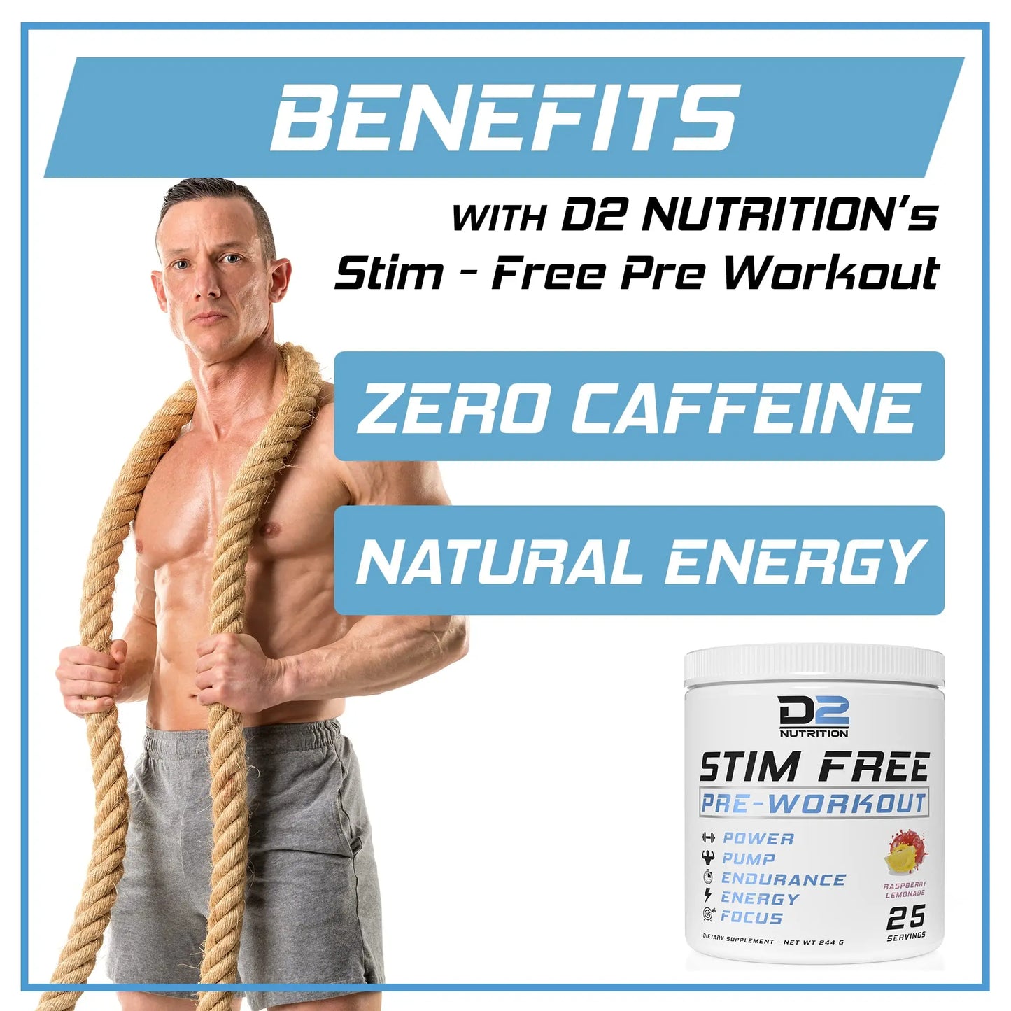 Precium Nutrition Stim Free Pre Workout - Best Non Caffeine Powder No Amazing Power Precium Nutrition