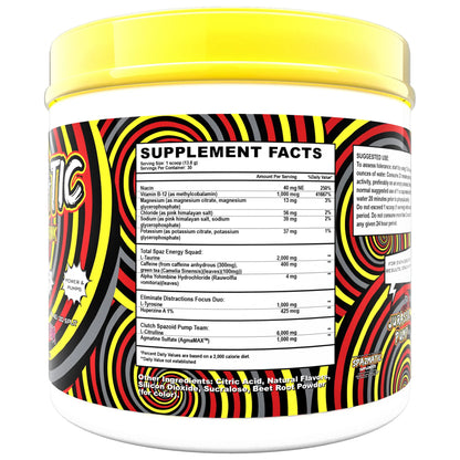 Spazmatic Pre-Workout Powder - 400mgs Caffeine - 6 Grams Pure Citrulline for Muscle TIM MURIELLO'S SPAZMATIC PRE-WORKOUT DRINK