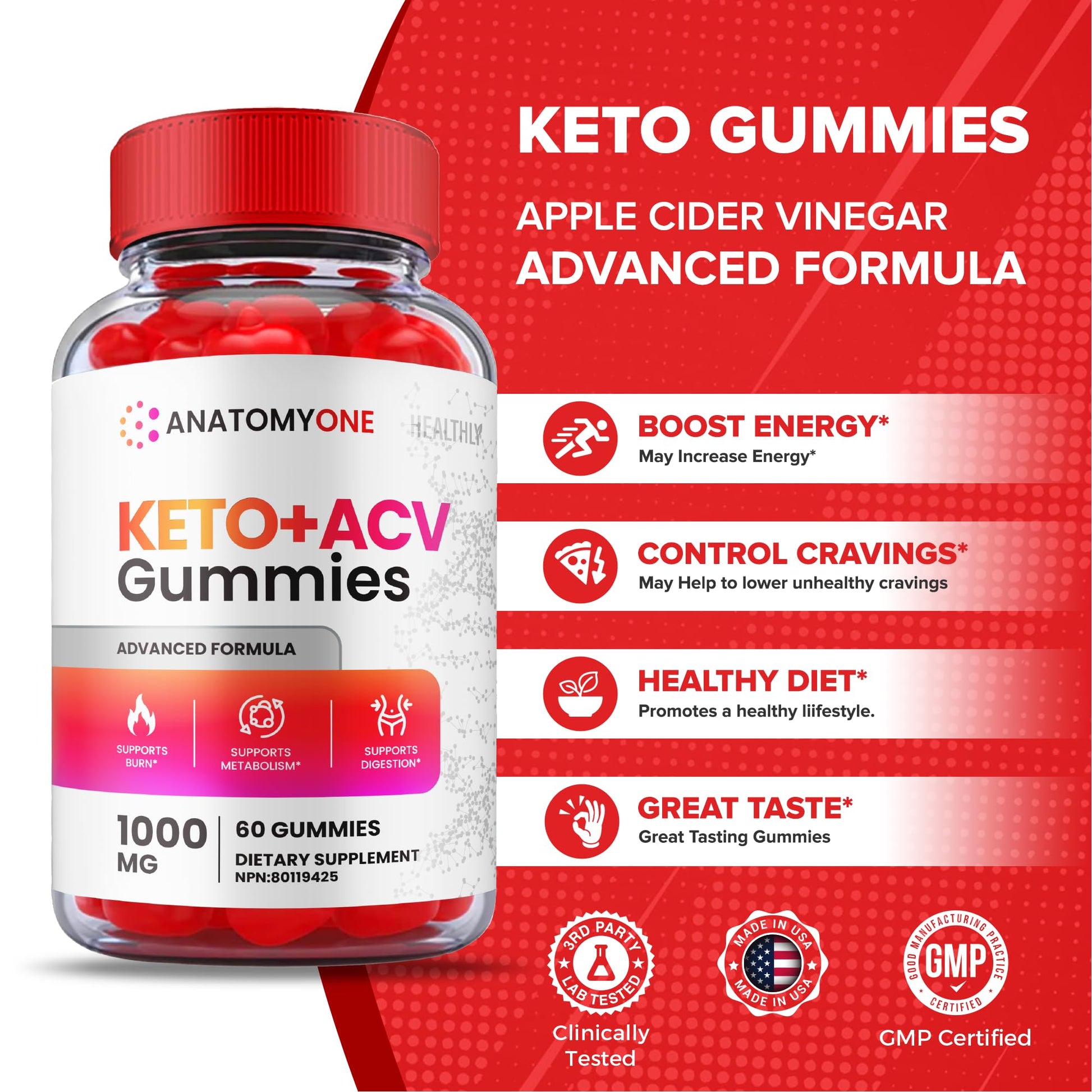 (2 Pack) Anatomy One Keto Gummies, Anatomy One Keto Acv Gummies, Anatomyone Keto Healthly