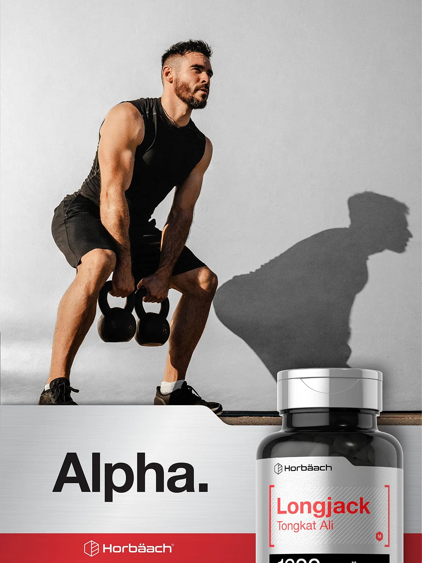 Longjack Tongkat Ali 1600 mg | 120 Capsules | Longifolia Root Extract Powder | Maximum Horbäach