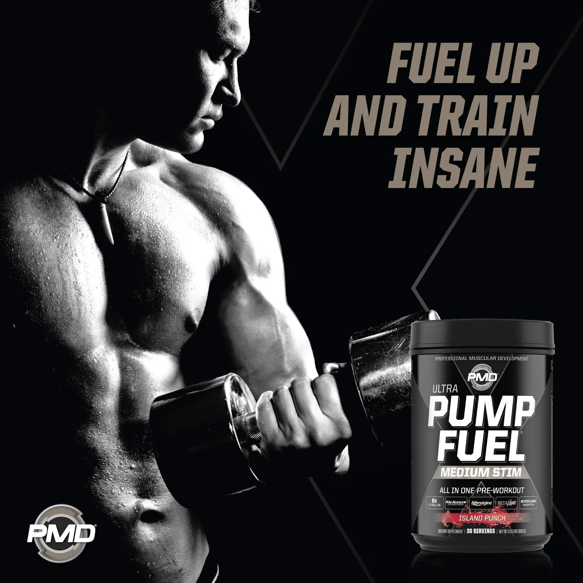 PMD Sports Ultra Pump Fuel - Pre Workout - Island Punch (30 Servings) Sports Omega PMD