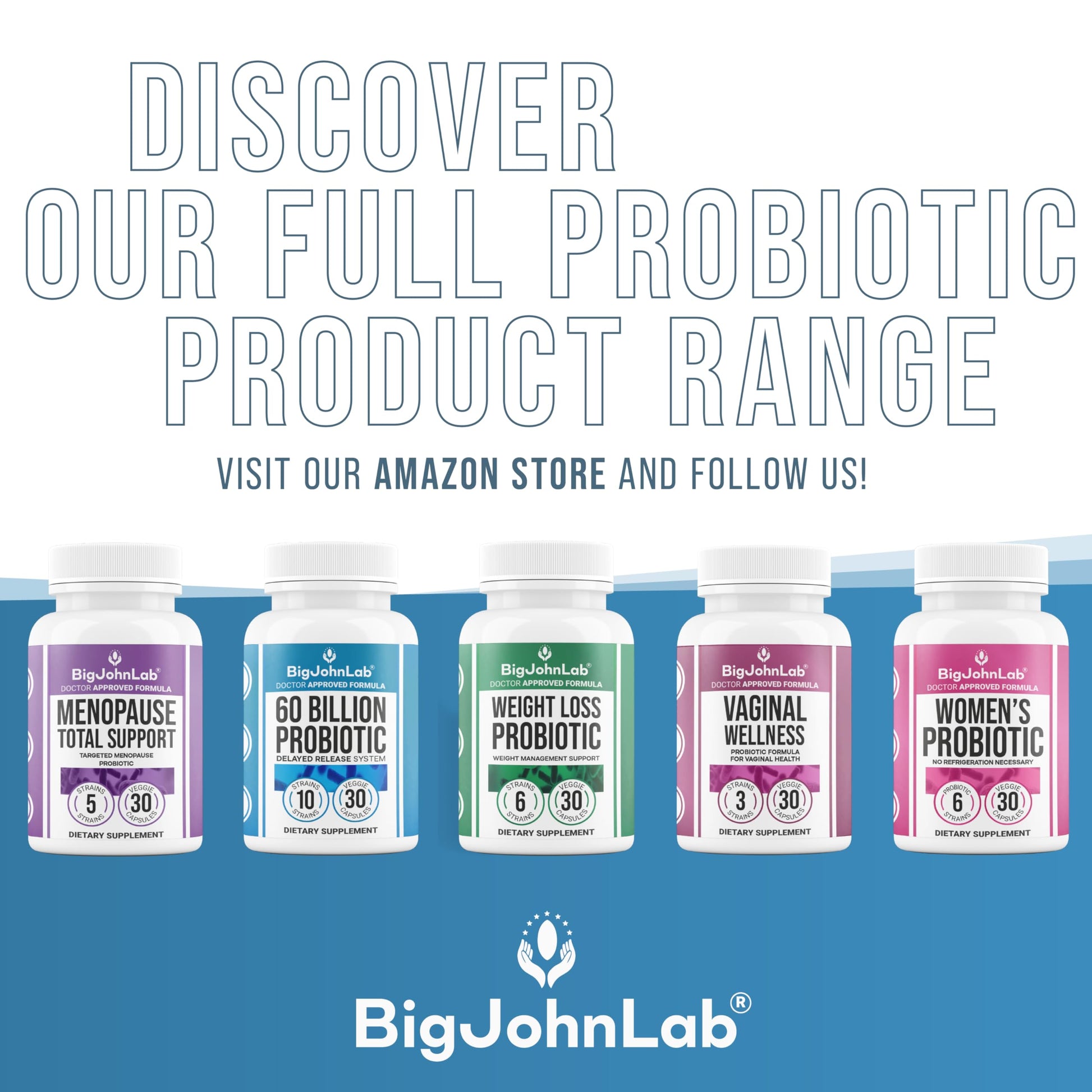 BIGJOHNLAB® - Menopause Total Support – Advanced Probiotic Formula with 5 Strains & 15 Billion CFU, Resveratrol, Black Cohosh, Acacia Fiber, Non-GMO & 100% Vegetarian BIGJOHNLABBuy Supplements Australia