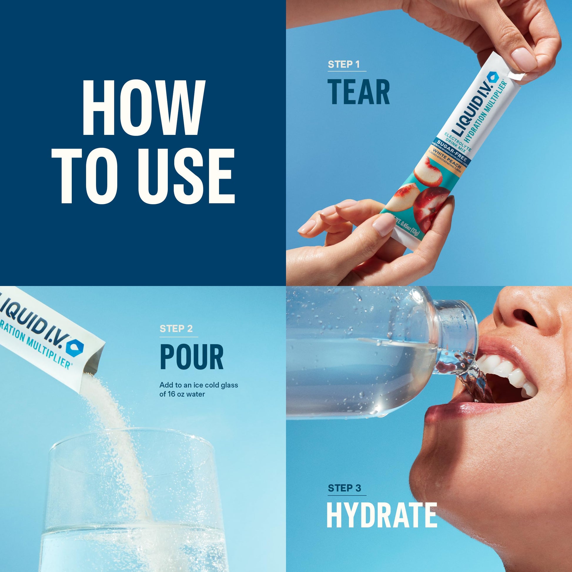 Liquid I.V.® Hydration Multiplier Sugar-Free - Mango Pineapple | Electrolyte Powder Drink Mix | 1 Pack (14 Servings) Liquid I.V.Buy Supplements Australia