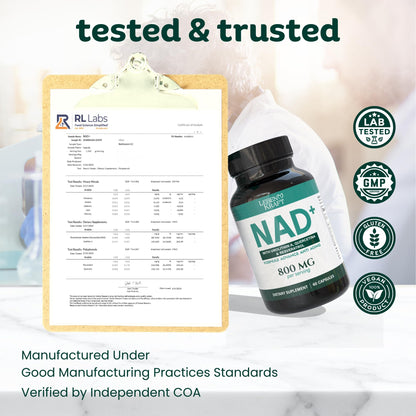 LebenKraft NAD Supplement Pure Organic | NMN Supplement Alternative | Boost Energy & Cellular Health | Urolithin A, Resveratrol, Quercetin for Antioxidant Power | for Women and Men LebenKraftBuy Supplements Australia