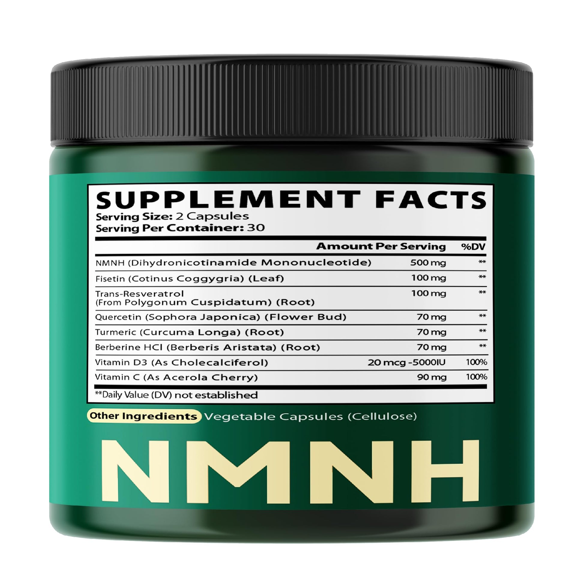Satoomi 8in1 NMNH - NMN Supplement Alternative - NAD Supplement to Support NAD Levels Added Fisetin, Resveratrol, Quercetin, Turmeric, Berberine, Vitamin D3 & C - 60 Count for 30 Days SatoomiBuy Supplements Australia