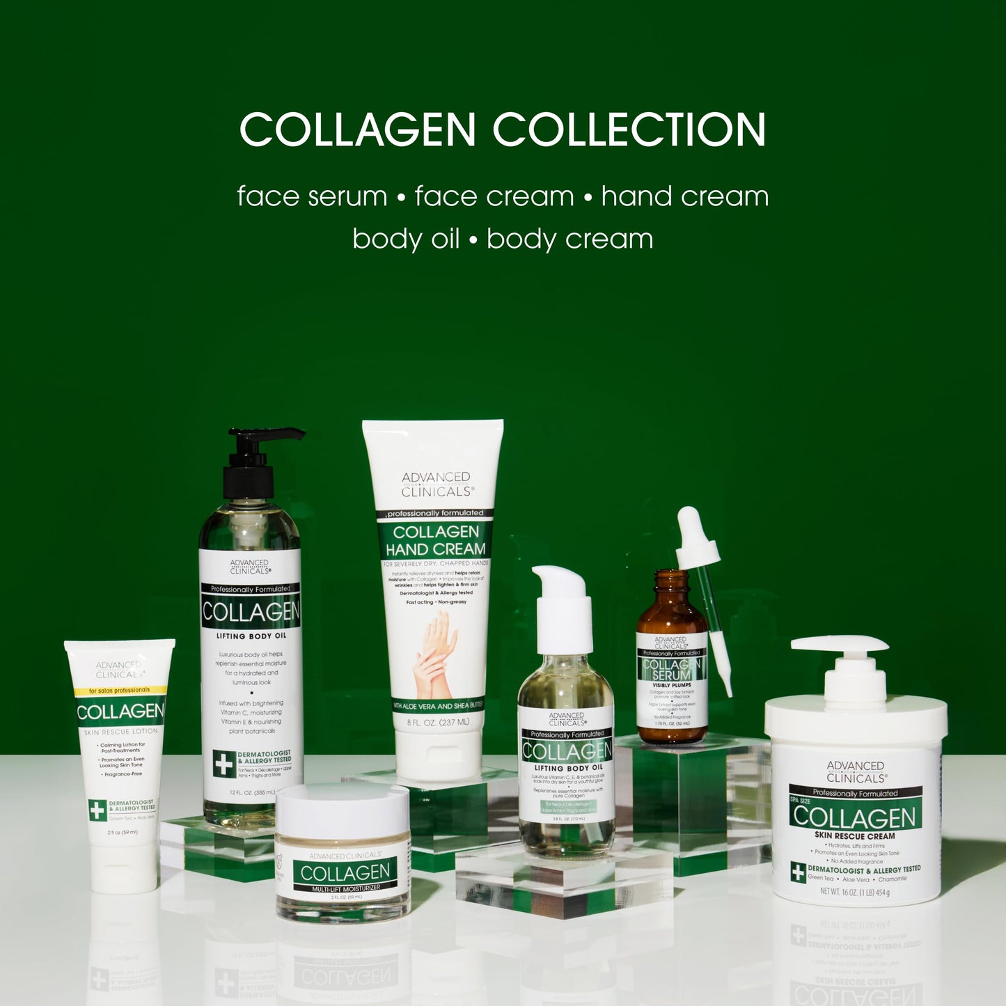 Advanced Clinicals Collagen Cream Body Lotion & Face Moisturizer W/Vitamin E | Skincare Moisturizing Collagen Lotion For Women, Men, Hand, & Neck Improves Look Of Crepey Skin & Uneven Dry Skin, 2pc Advanced Clinicals buy supplements Au