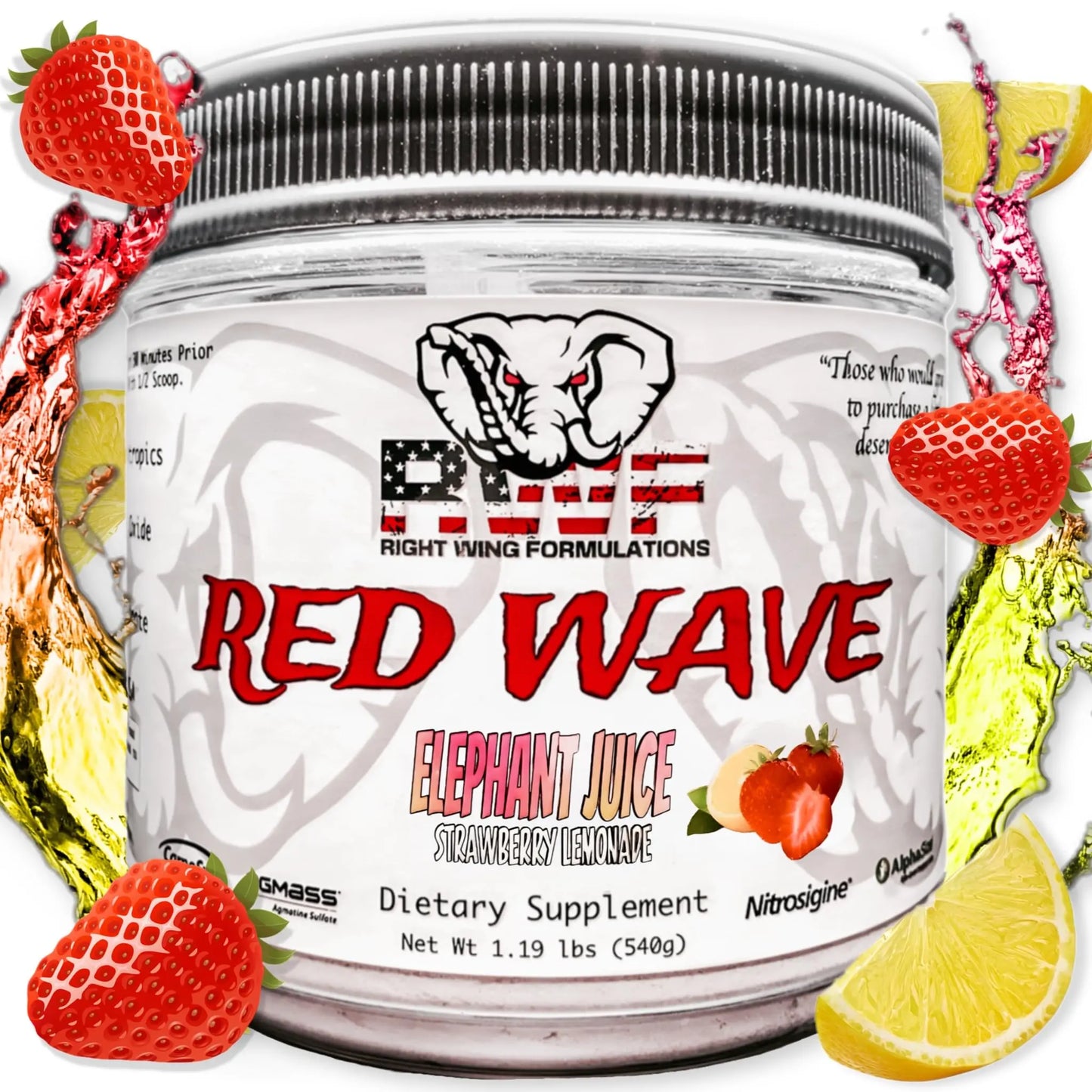 Red Wave Pre Workout Powder With Creatine, Perfect For Men And Women Right Wing Formulations