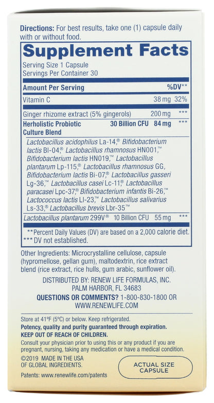 Renew Life Herholistic Prenatal Partner Probiotic 40 Billion, 30 CT Renew Life