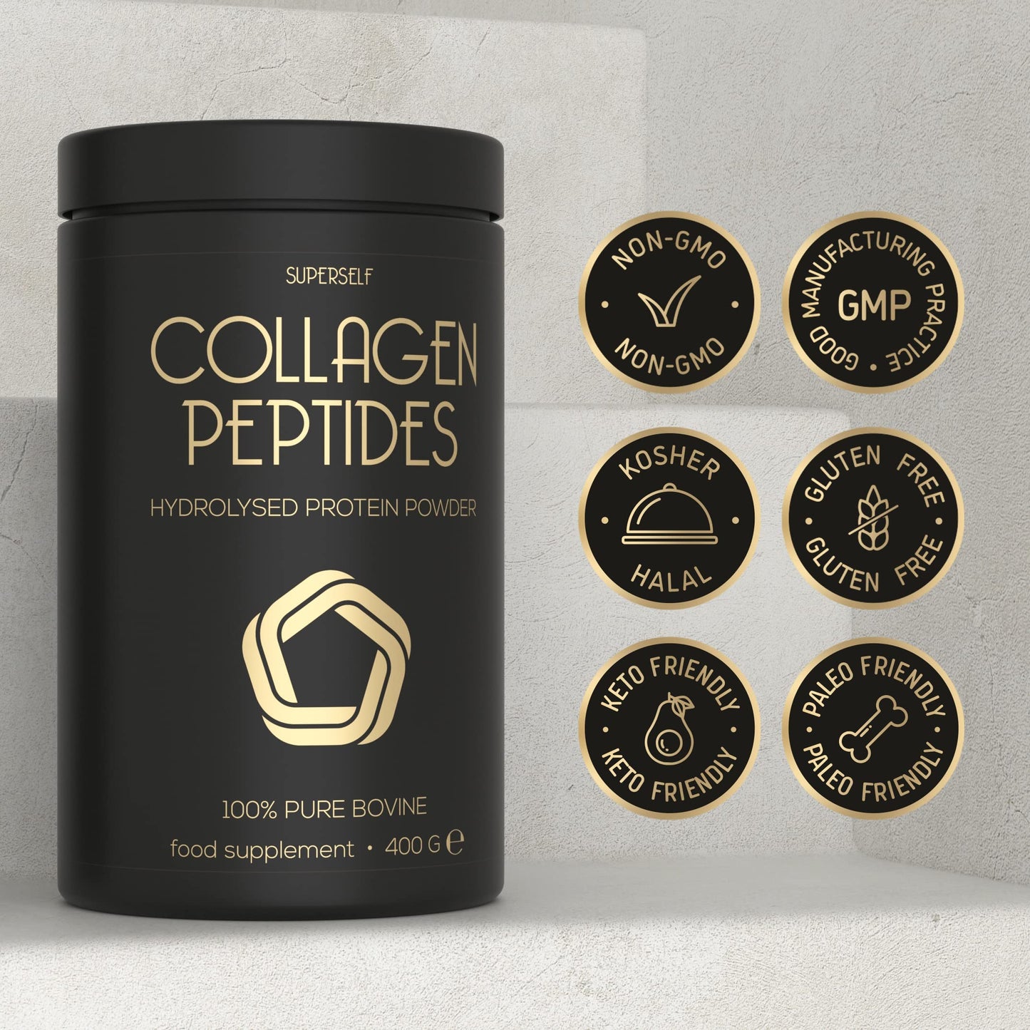 Premium Collagen Powder - Collagen Supplements for Women & Men - Pure Bovine Collagen Peptides 400g SuperSelfBuy Supplements Australia