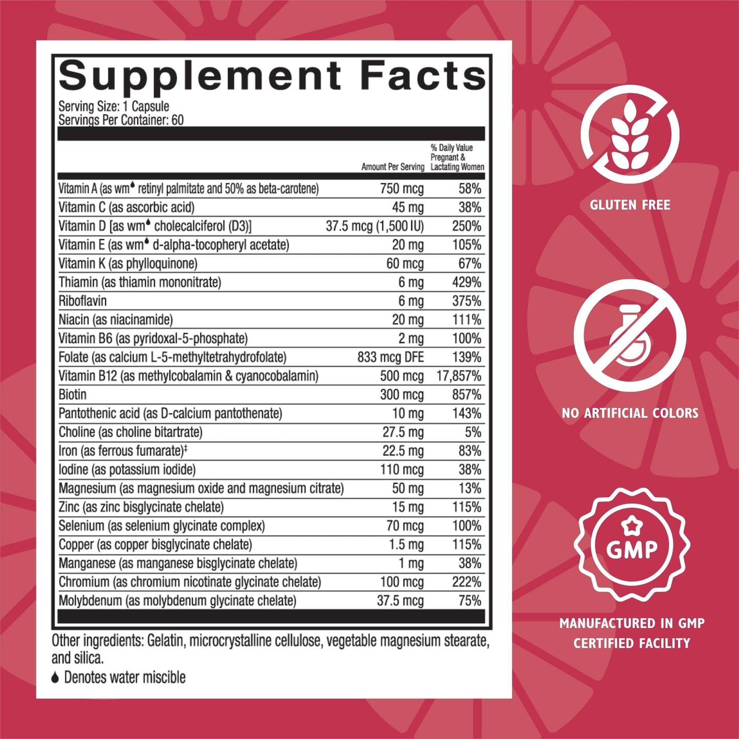 Celebrate Vitamins Bariatric Prenatal Multivitamin Capsules with Folate (Folic Acid), Vitamin A Celebrate Bariatric Supplements
