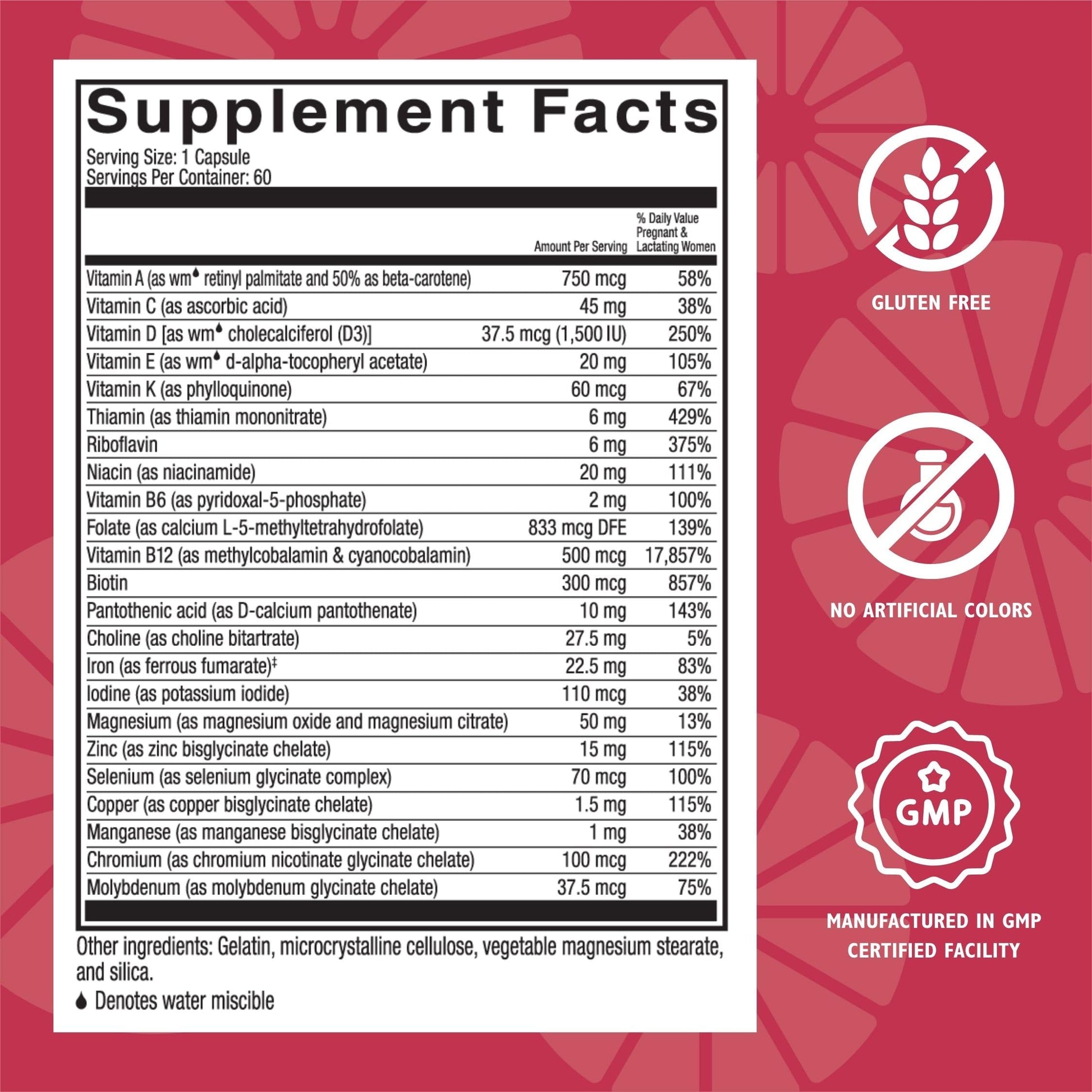 Celebrate Vitamins Bariatric Prenatal Multivitamin Capsules with Folate (Folic Acid), Vitamin A Celebrate Bariatric Supplements