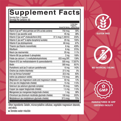 Celebrate Vitamins Bariatric Prenatal Multivitamin Capsules with Folate (Folic Acid), Vitamin A Celebrate Bariatric Supplements