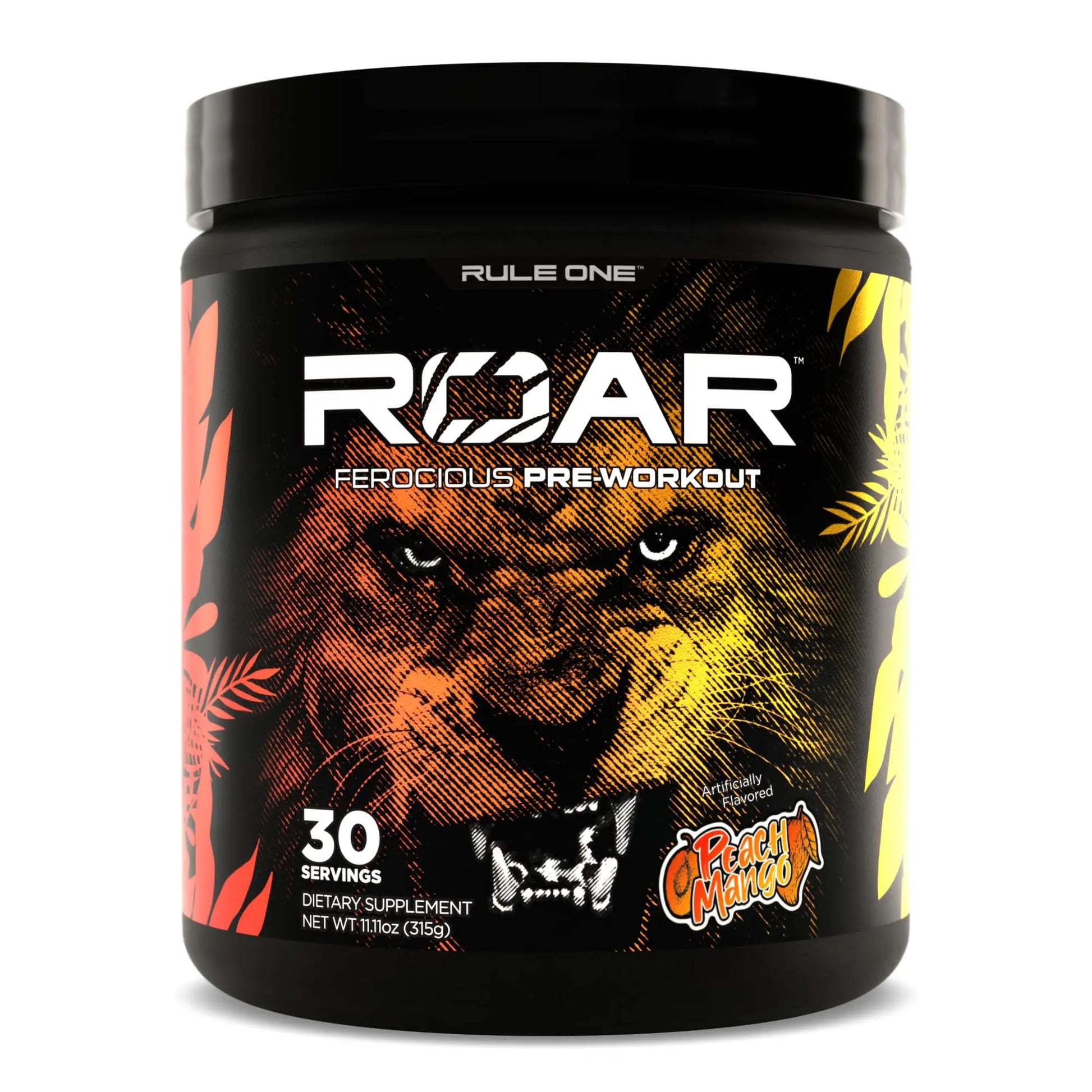 Rule 1 R1 ROAR, Peach Mango - 11.11 oz - Pre-Workout Powder - With Creatine, Beta-Alanine Rule 1 Proteins