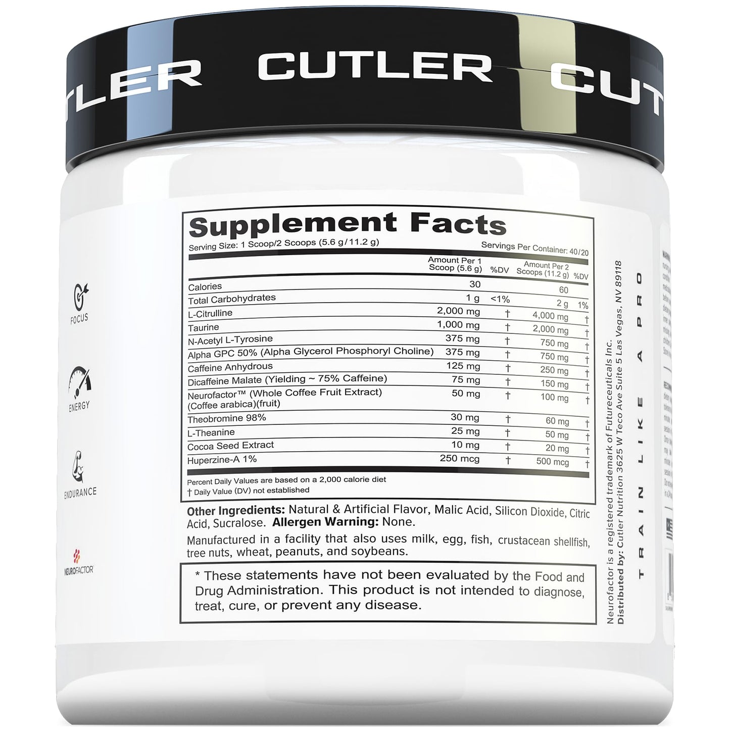 Prevail Pre Workout Powder with Nootropics: Pre Workout for Men and Women, Cutting Edge Energy and Focus Supplement with L Citrulline, Alpha GPC, L Tyrosine, Neurofactor | Peach Mango, 40 Servings Cutler NutritionBuy Supplements Australia
