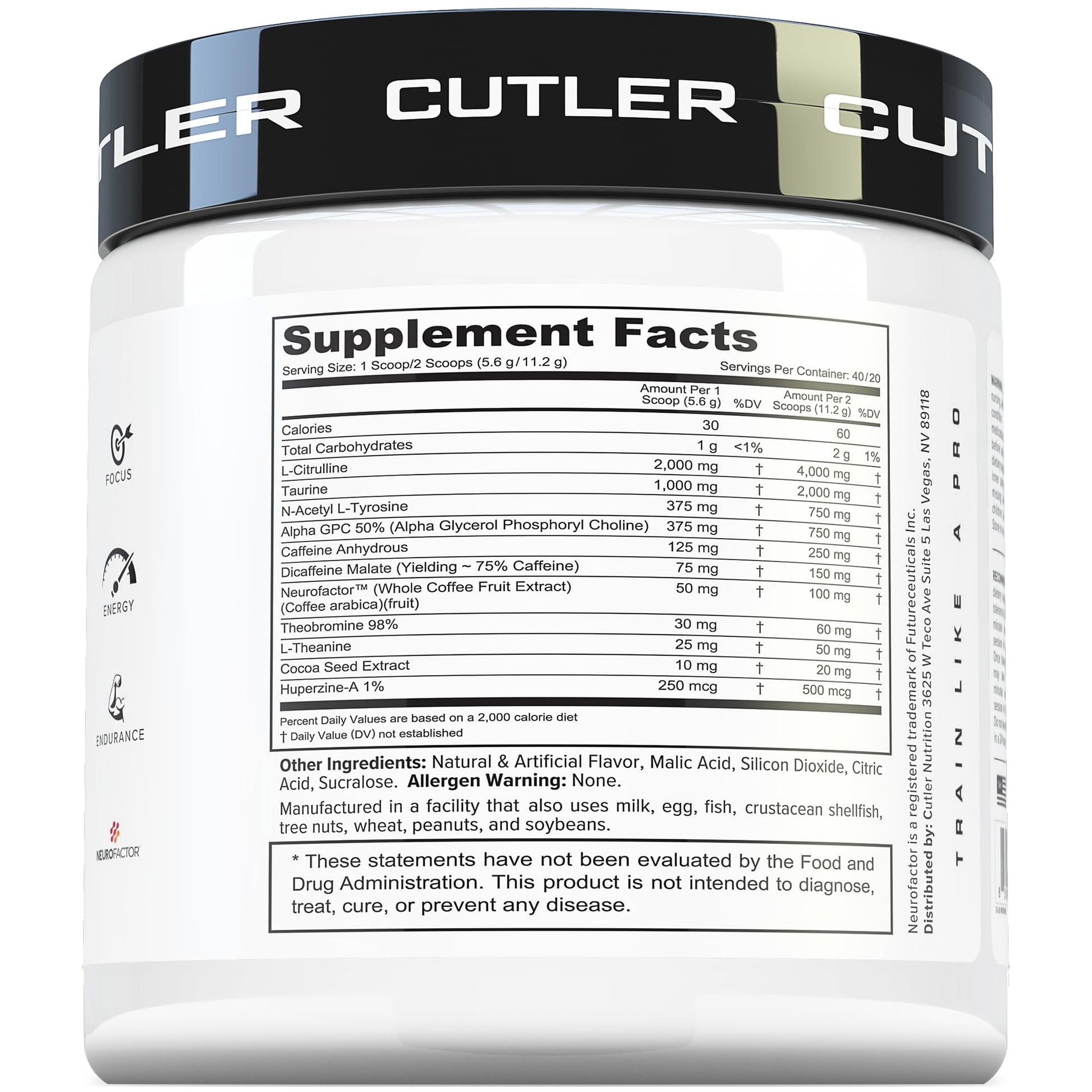 Prevail Pre Workout Powder with Nootropics: Pre Workout for Men and Women, Cutting Edge Energy and Focus Supplement with L Citrulline, Alpha GPC, L Tyrosine, Neurofactor | Peach Mango, 40 Servings Cutler NutritionBuy Supplements Australia