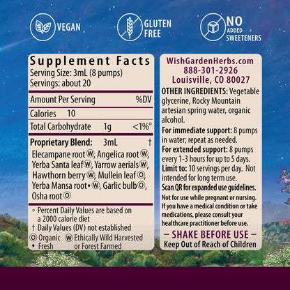 WishGarden Herbs Deep Lung & Bronchial Support - Natural Lung Support Supplement WishGarden